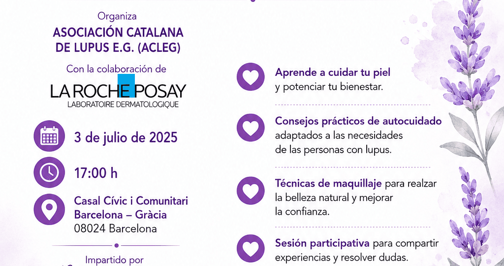 cartel de taller autocuidado y maquillaje